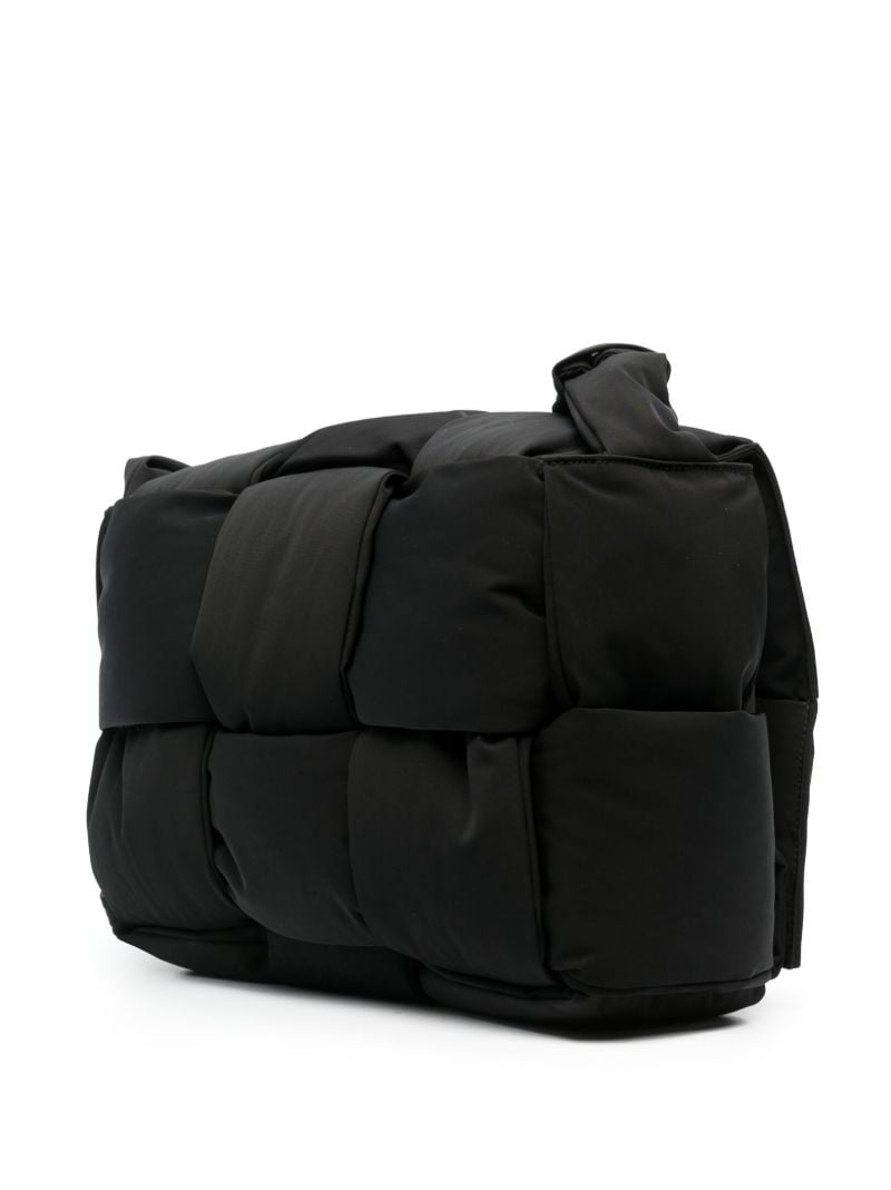Black Large Padded Tech Cassette Cross Body Bag