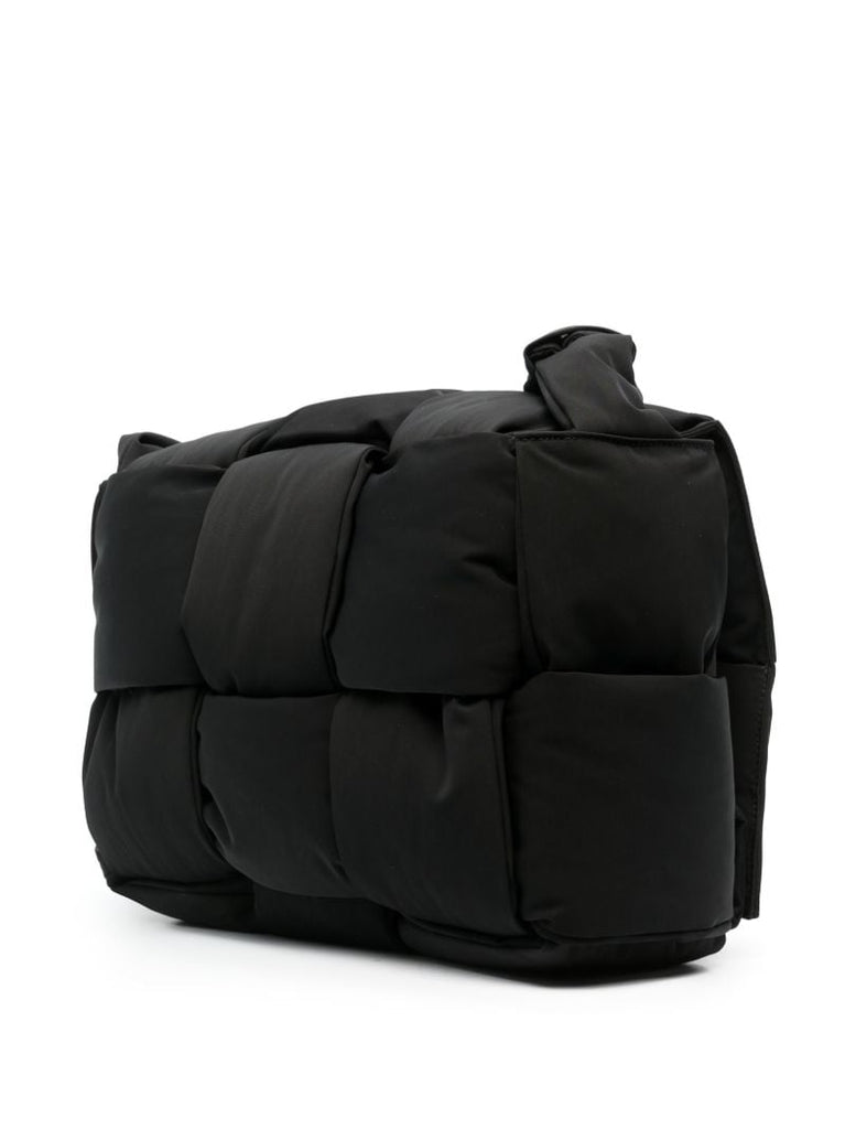 Black Large Padded Tech Cassette Cross Body Bag