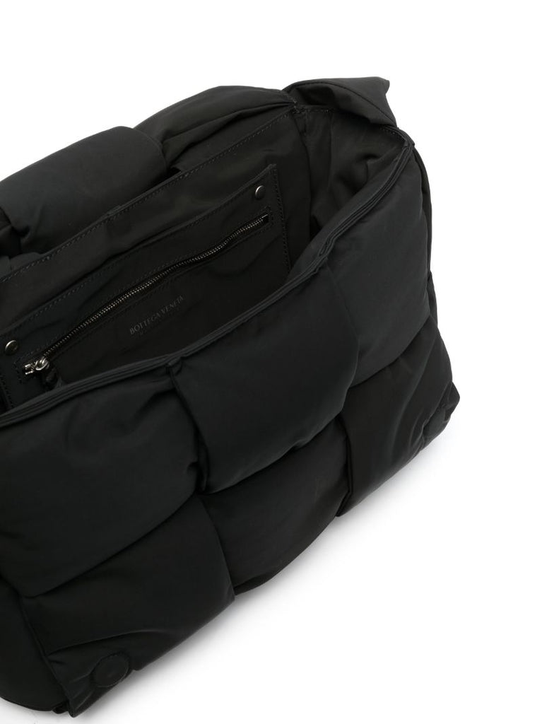 Black Large Padded Tech Cassette Cross Body Bag