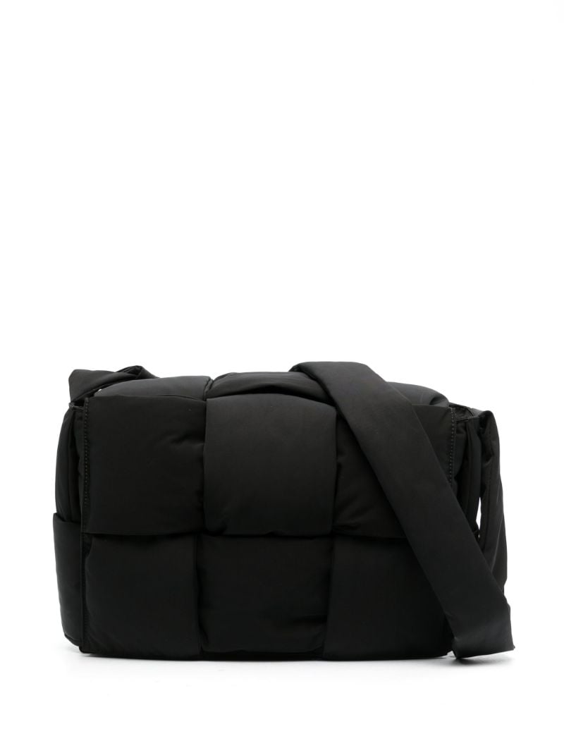 Black Large Padded Tech Cassette Cross Body Bag