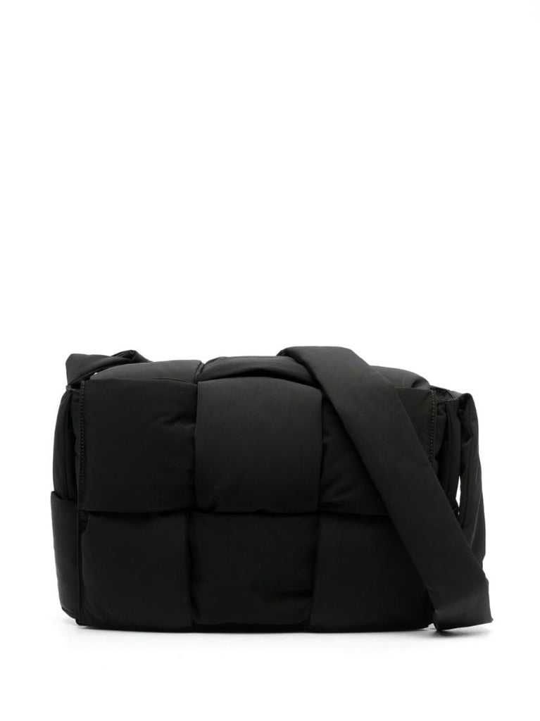 Black Large Padded Tech Cassette Cross Body Bag