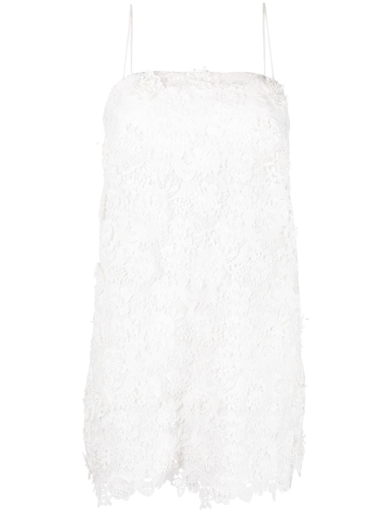 White Raie Floral Lace Mini Dress