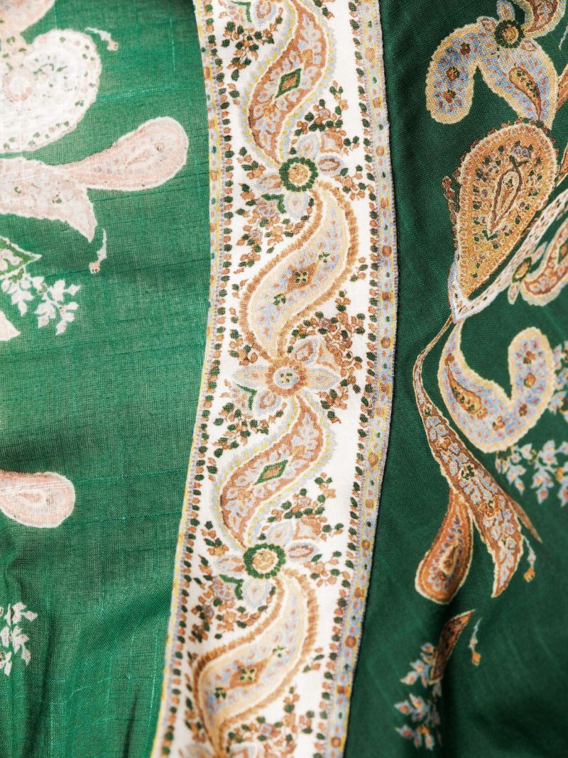 Green Devi Wrap Mini Dress