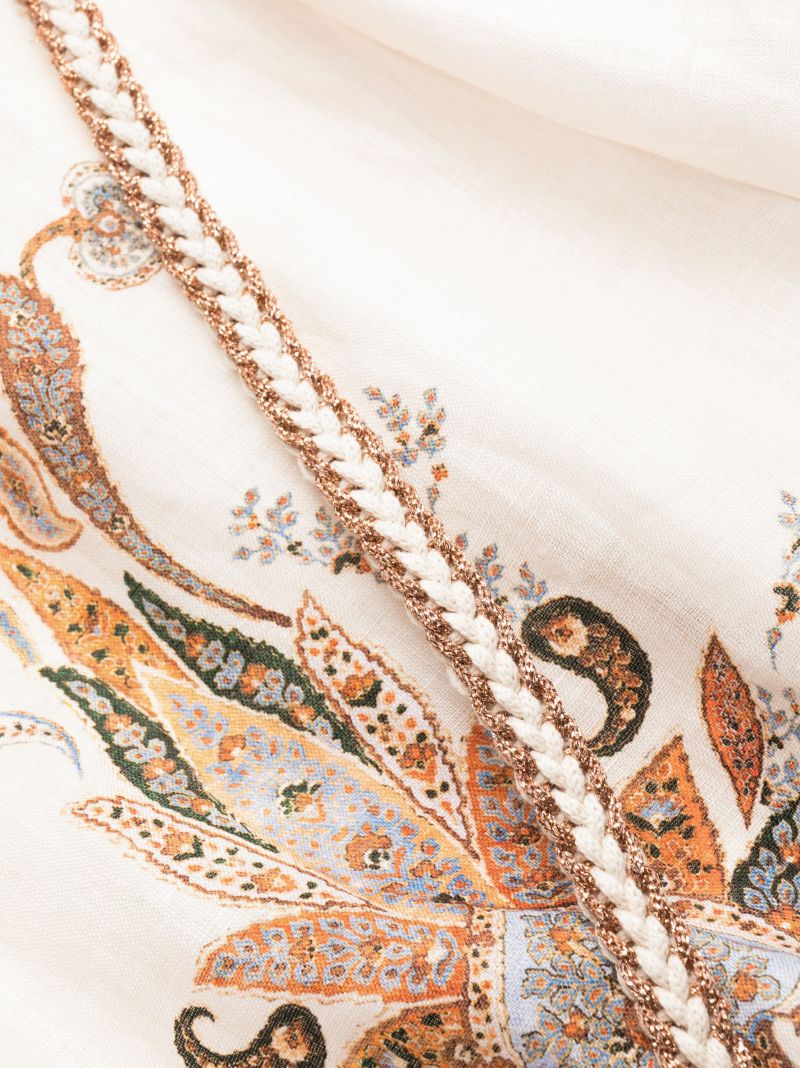 Neutral Devi Linen Maxi Dress
