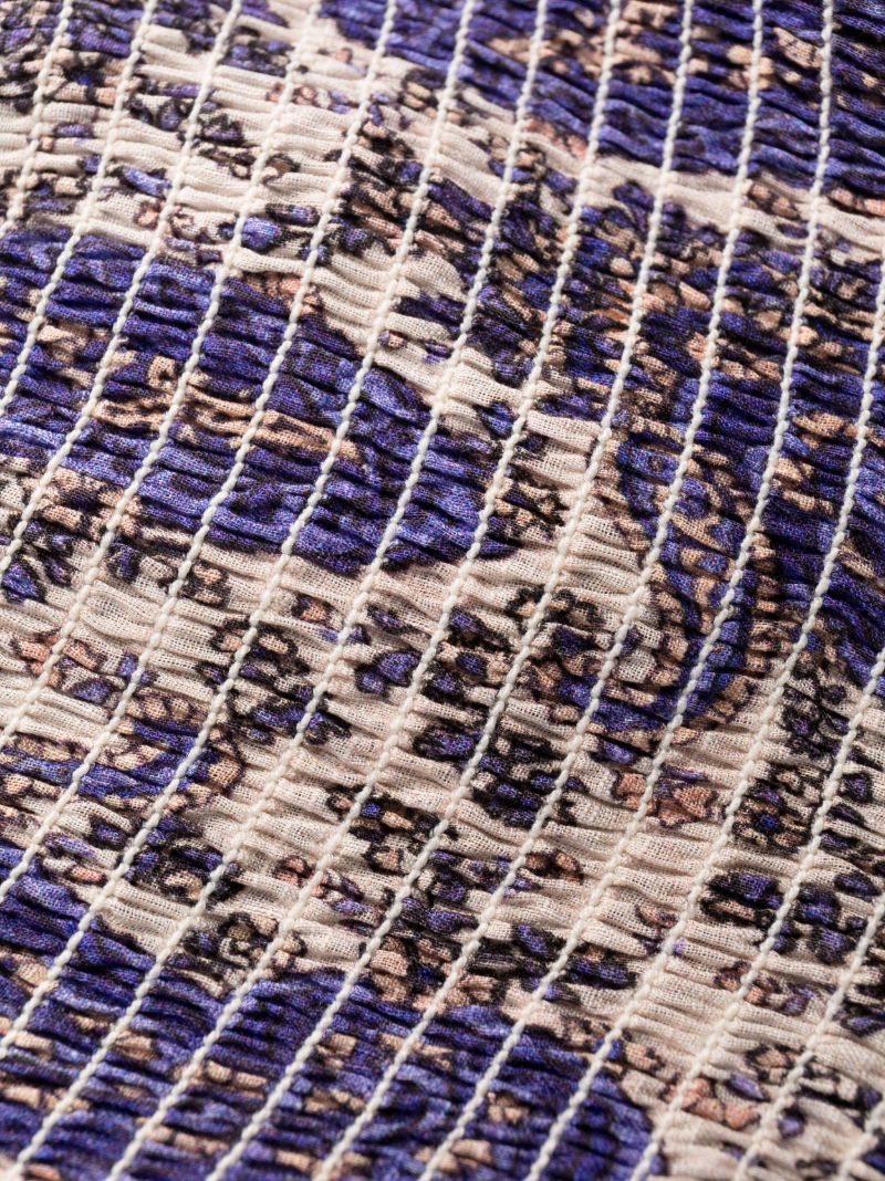 Purple Devi Paisley Print Cotton Dress