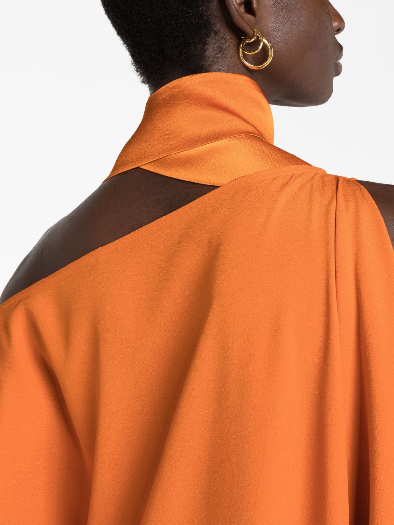 Orange Barths Asymmetric Dress