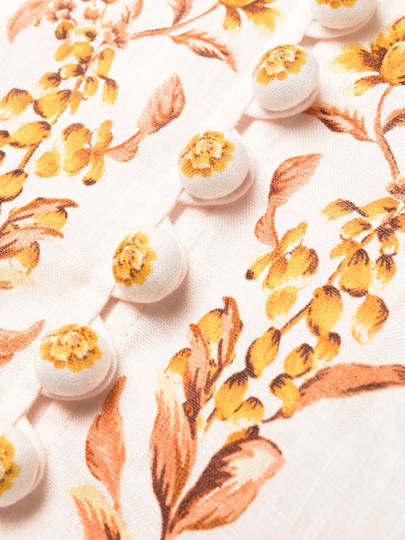 Yellow Floral Print Dress