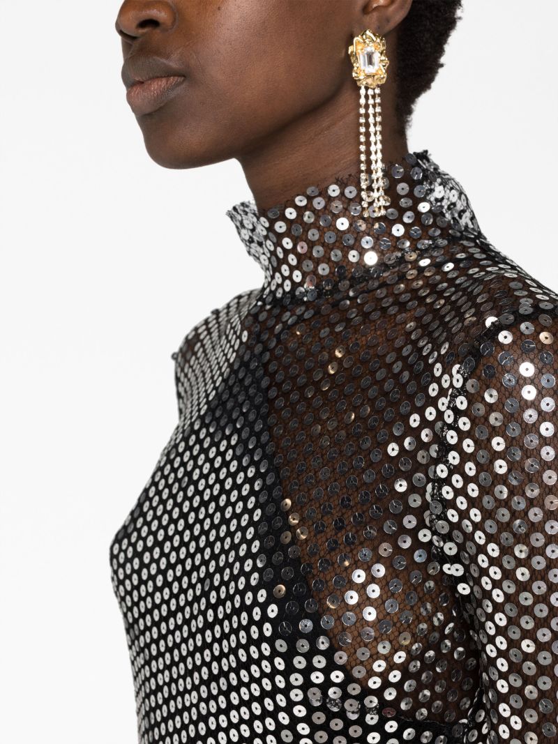 Silver Williams Sequin-embellished Mini Dress