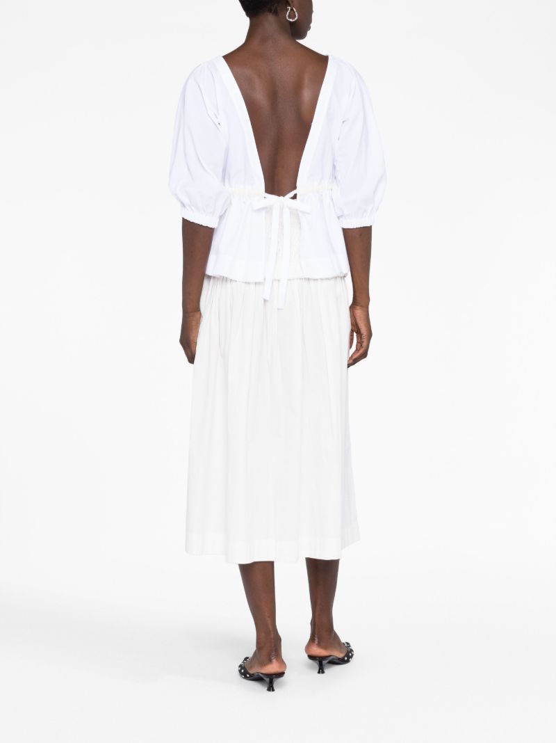 White Katie Peplum Blouse