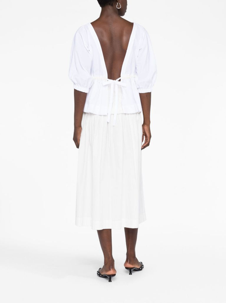White Katie Peplum Blouse
