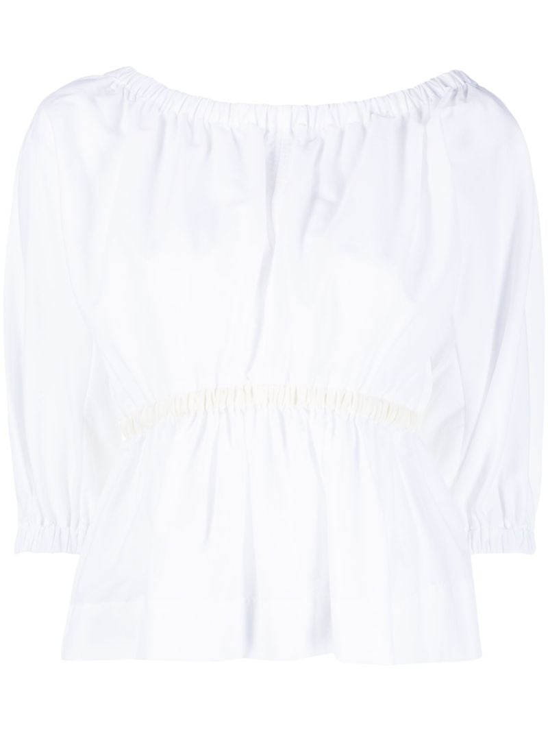 White Katie Peplum Blouse