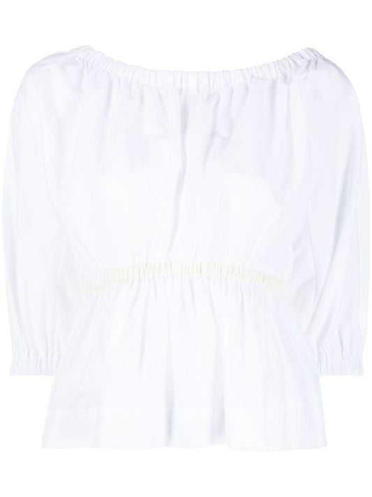 White Katie Peplum Blouse