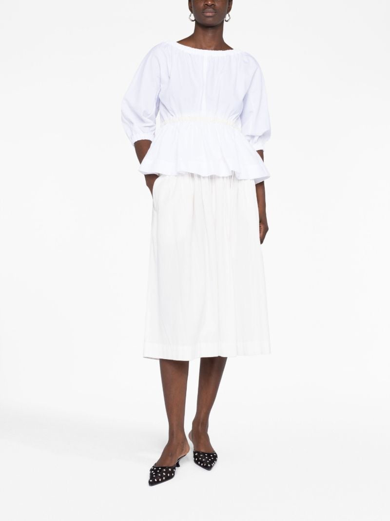 White Katie Peplum Blouse