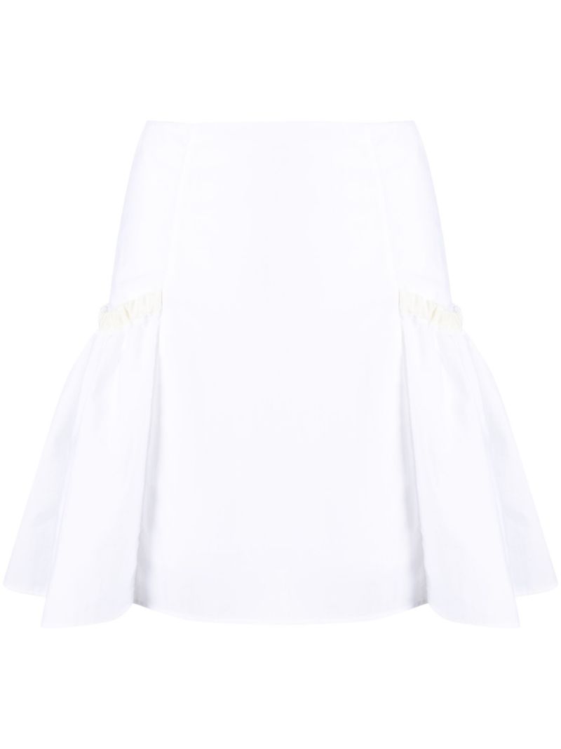White Kasha Mini Skirt
