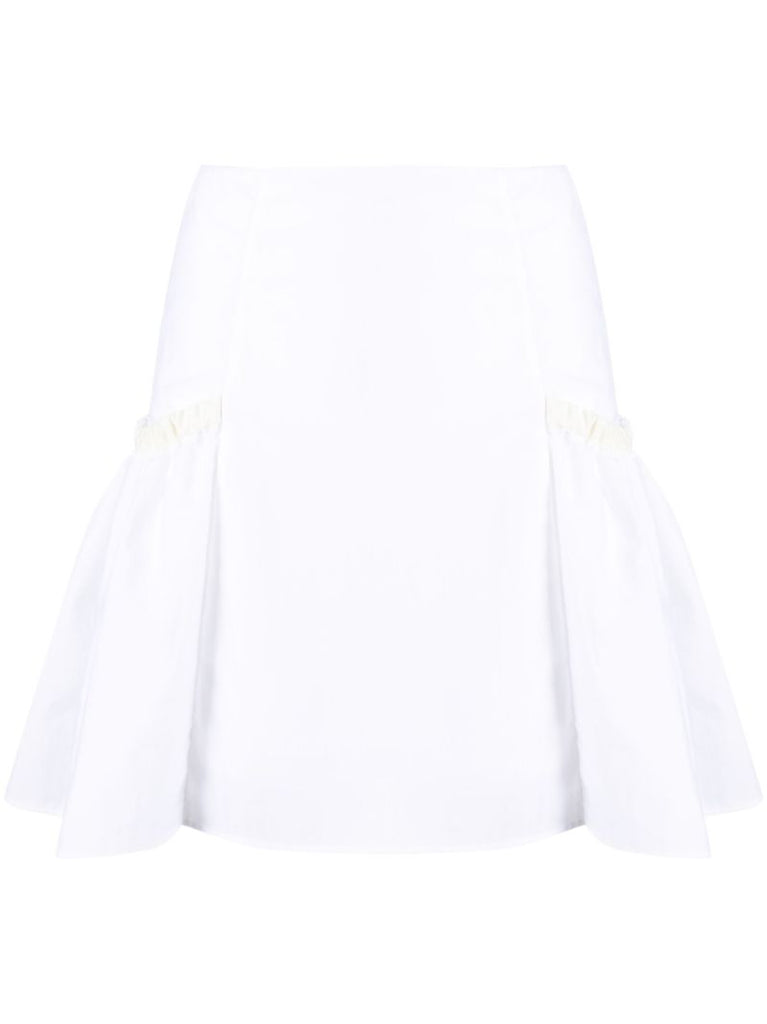 White Kasha Mini Skirt