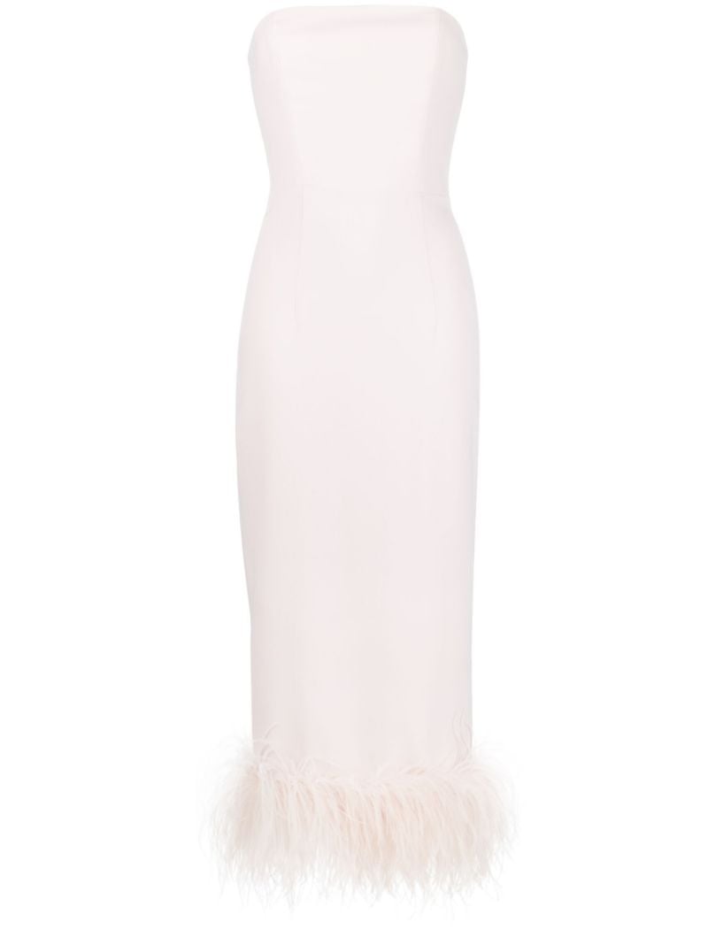 Pink Minelli Feather-trimmed Dress