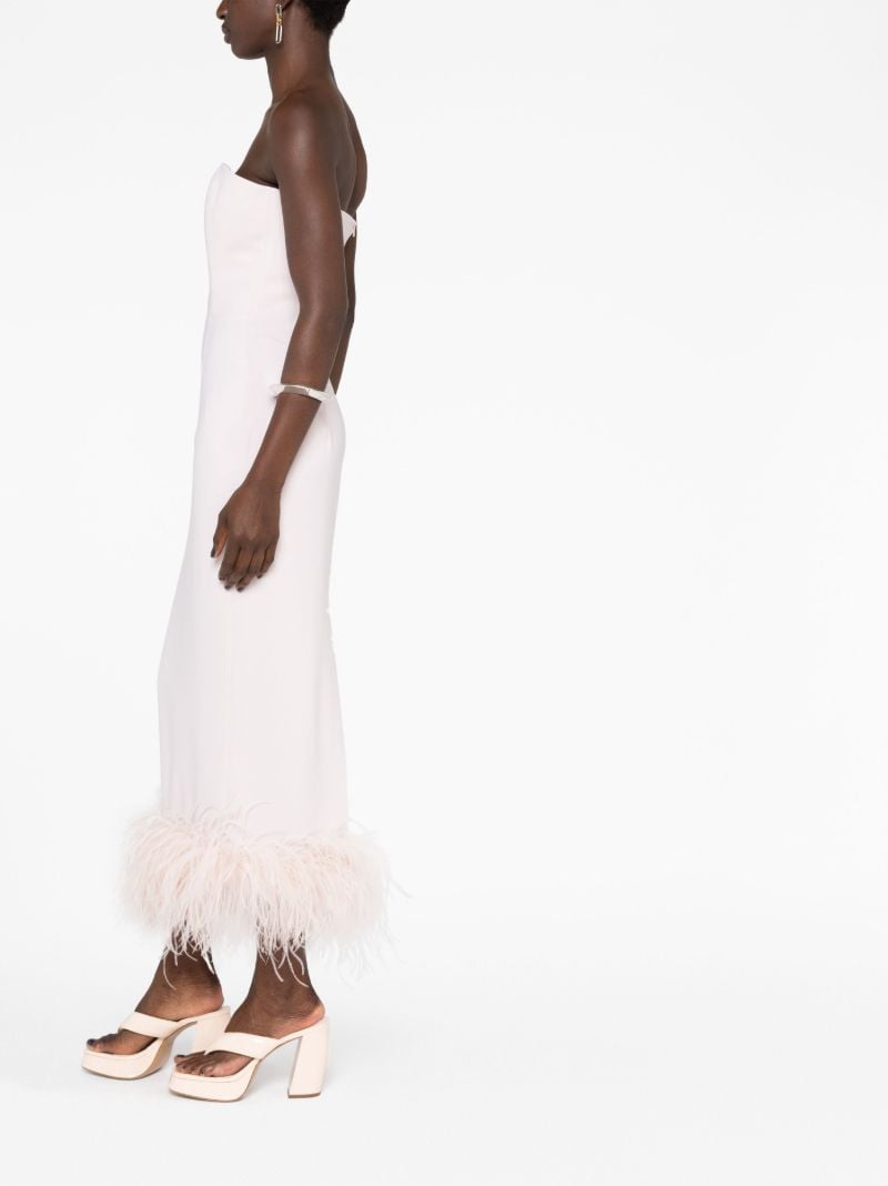 Pink Minelli Feather-trimmed Dress