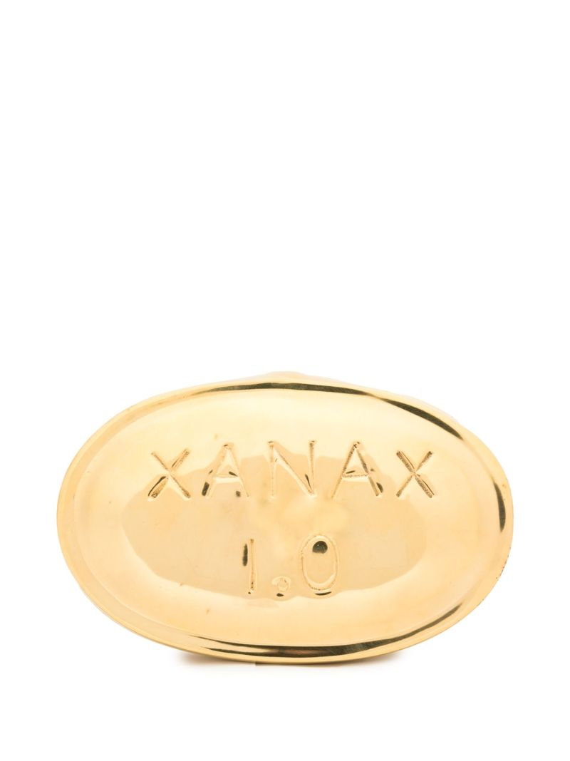 Gold-tone Xanax Pill Box
