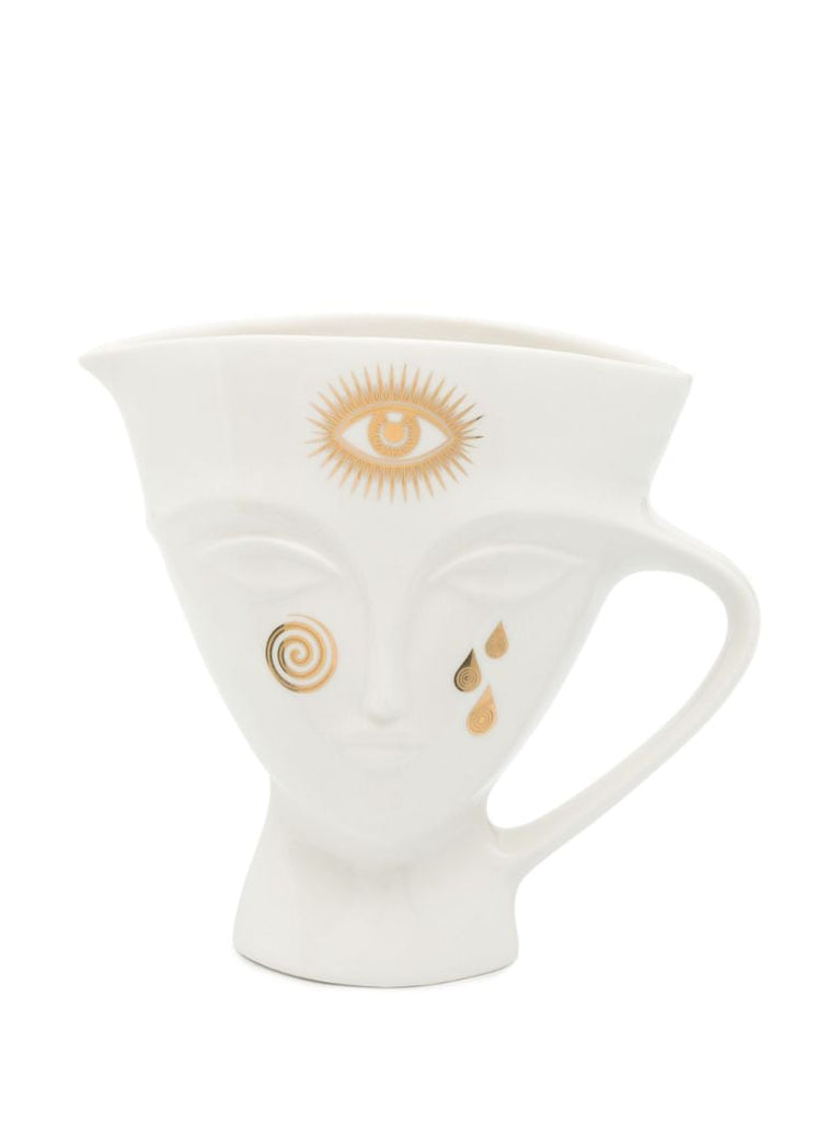 White Gilded Giuliette Porcelain Pitcher