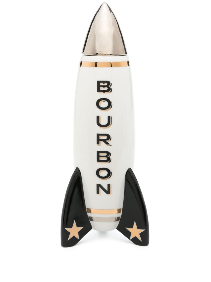 White Bourbon Rocket Porcelain Decanter