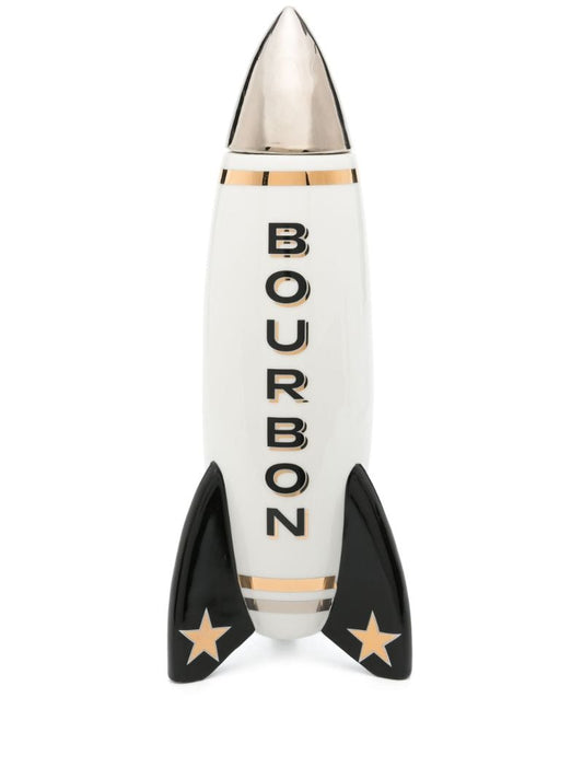 White Bourbon Rocket Porcelain Decanter