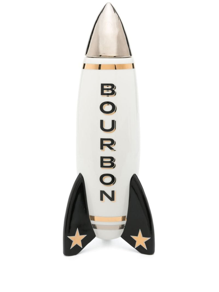 White Bourbon Rocket Porcelain Decanter