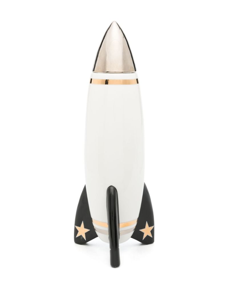 White Bourbon Rocket Porcelain Decanter