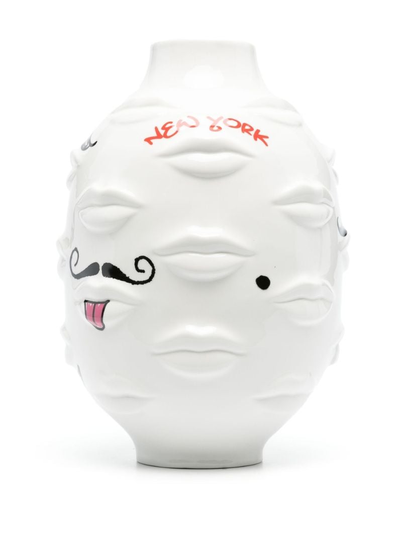 White Gala Graffiti Porcelain Vase