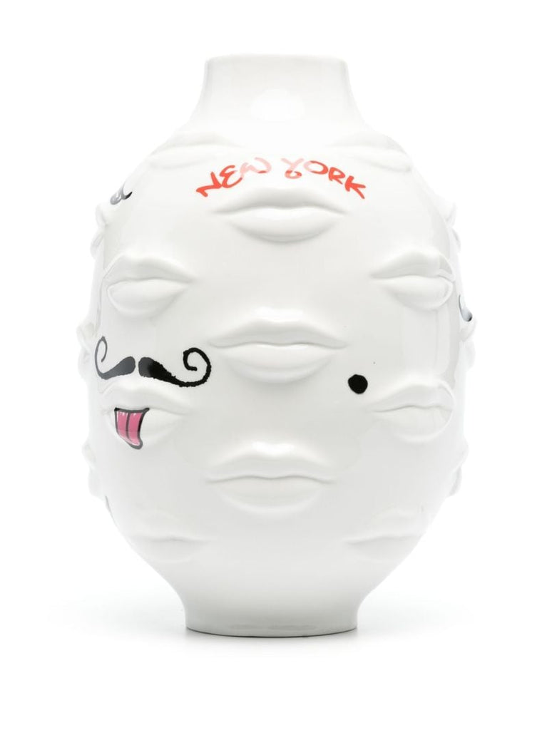 White Gala Graffiti Porcelain Vase
