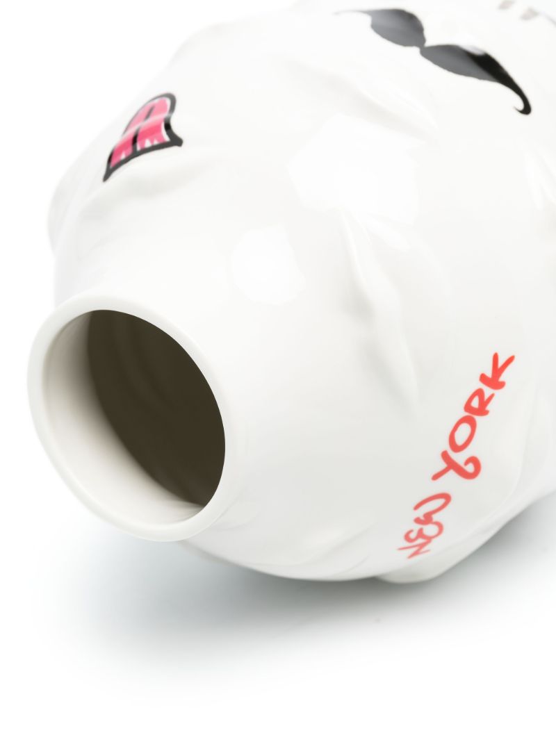 White Gala Graffiti Porcelain Vase