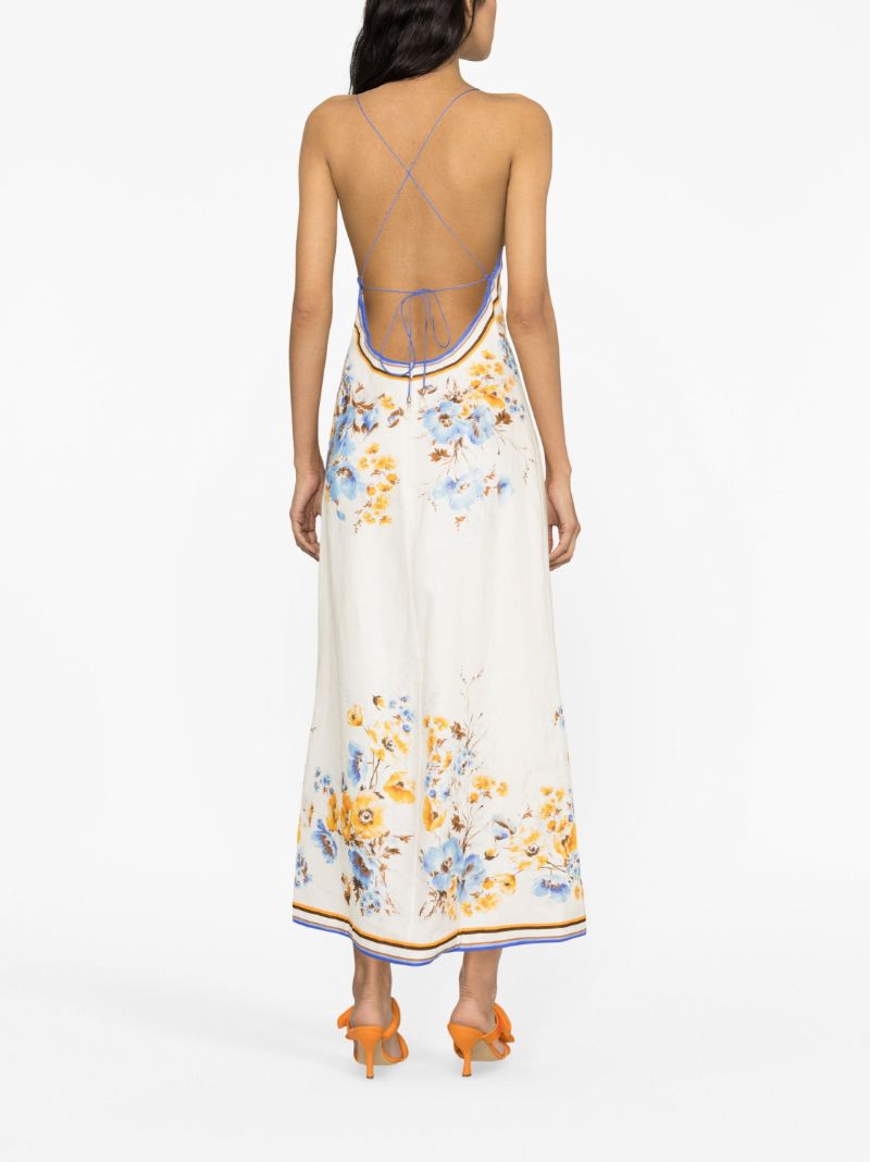 White Halcyon Slip Midi Dress