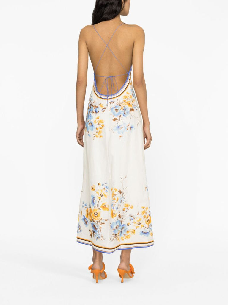 White Halcyon Slip Midi Dress