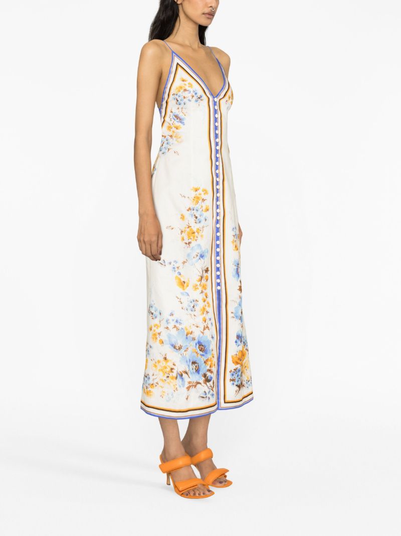White Halcyon Slip Midi Dress