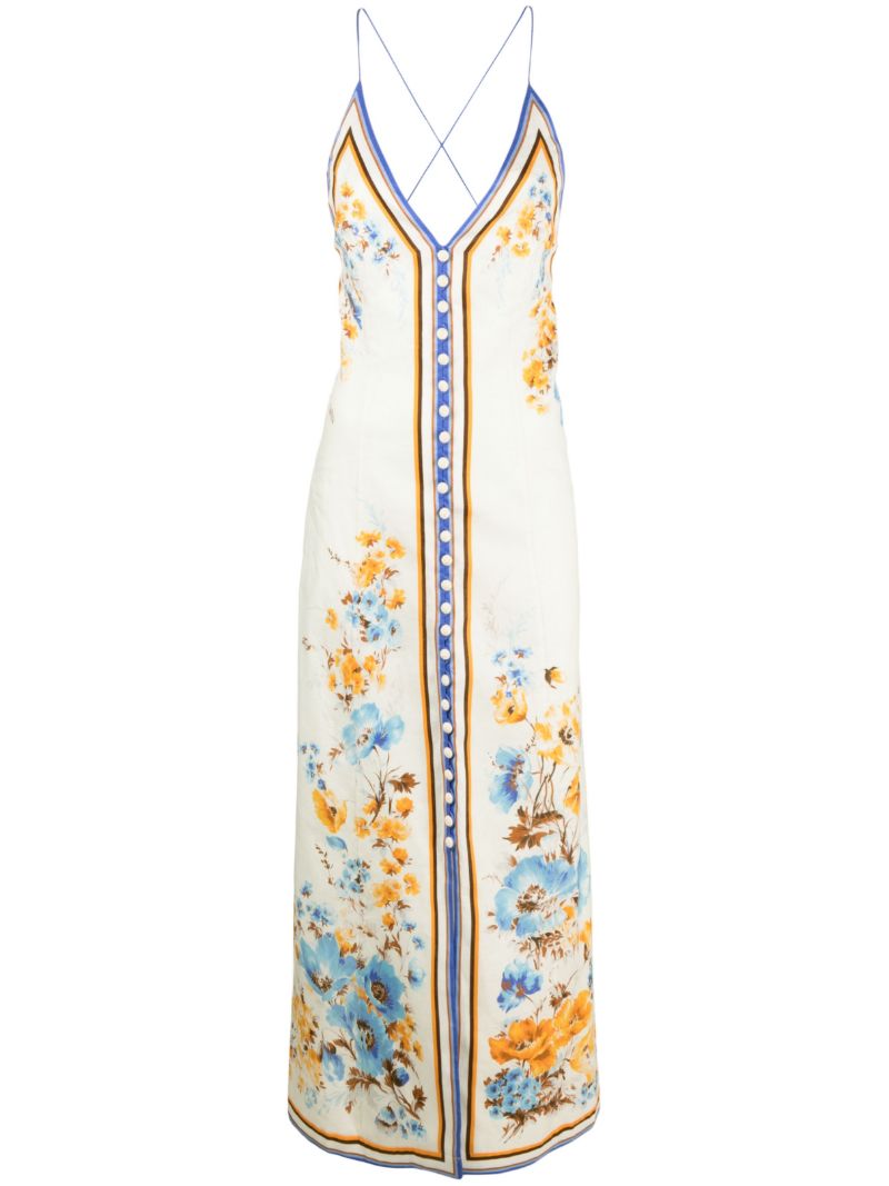White Halcyon Slip Midi Dress