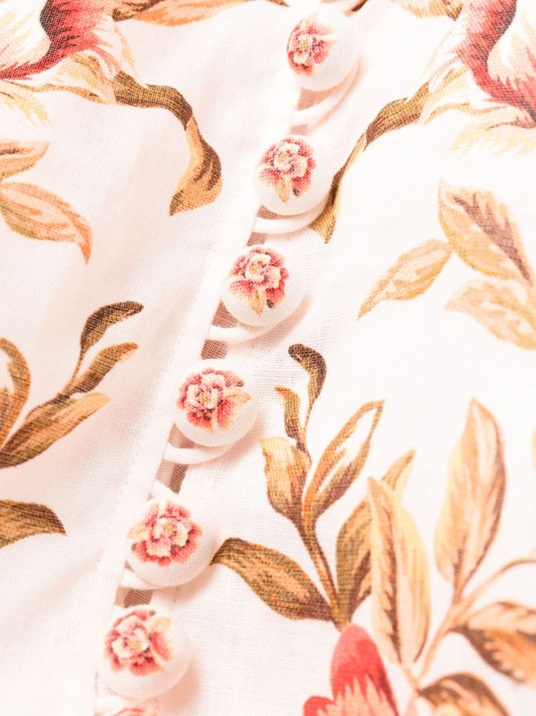 Pink Vacay Billow Floral Print Maxi Dress