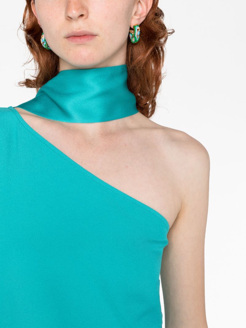 Blue Bolkan One-shoulder Maxi Dress