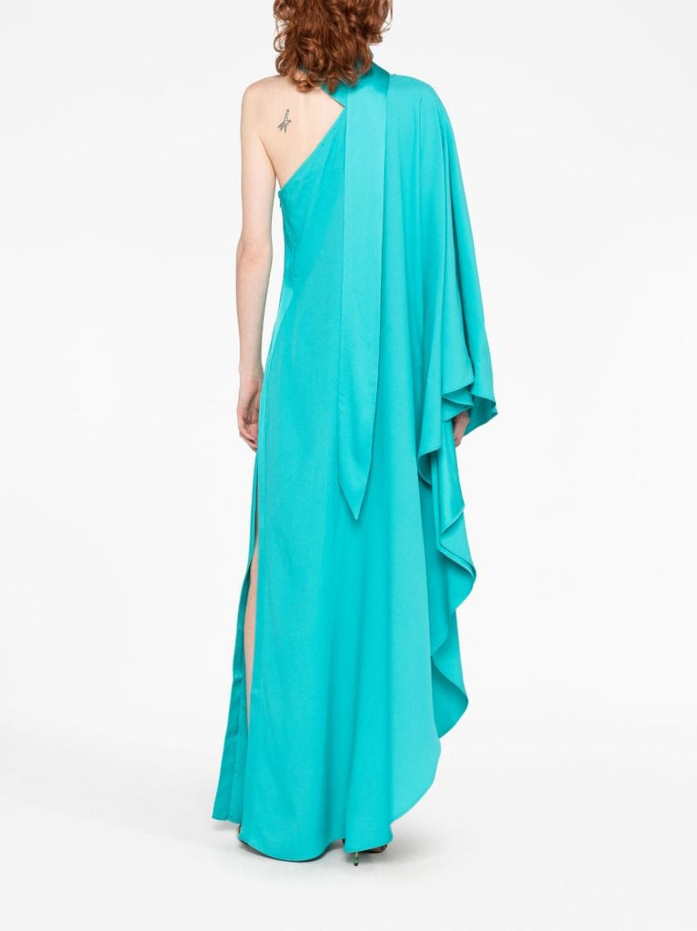 Blue Bolkan One-shoulder Maxi Dress