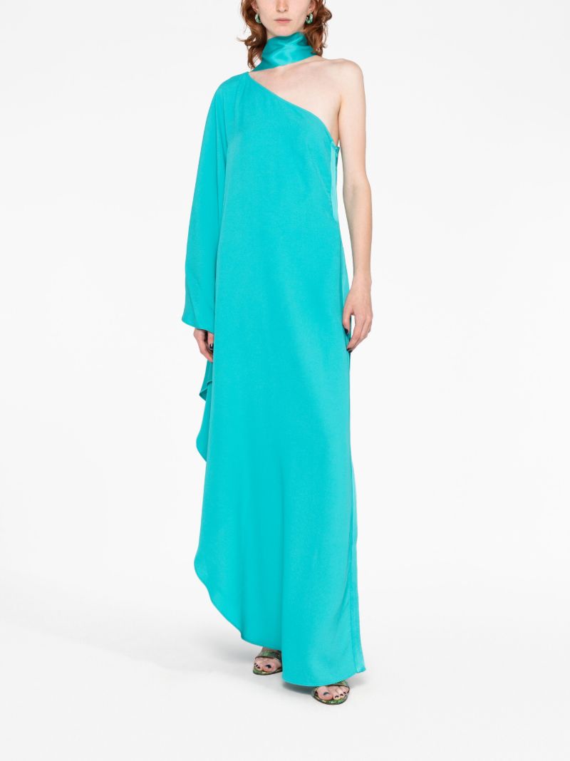 Blue Bolkan One-shoulder Maxi Dress