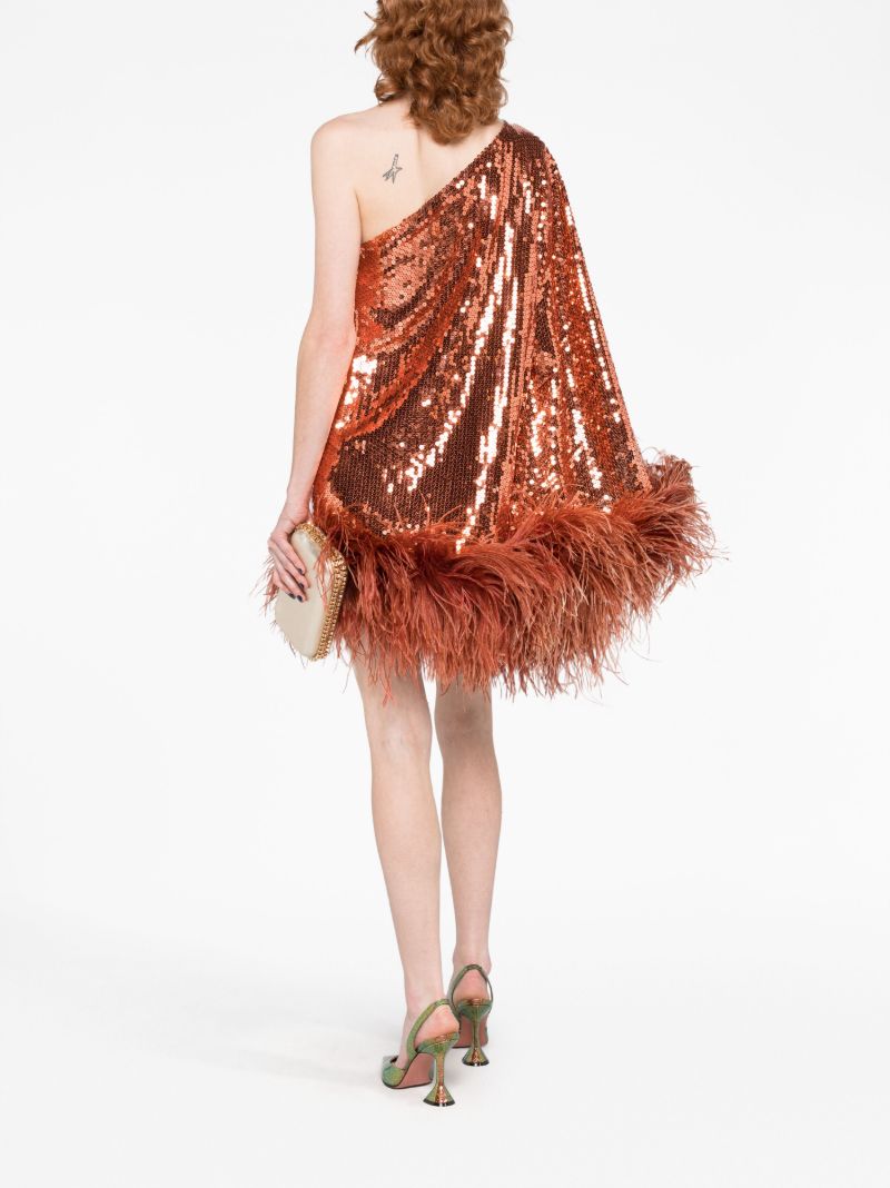 Orange Piccolo Disco Ubud Sequin-embellished Mini Dress
