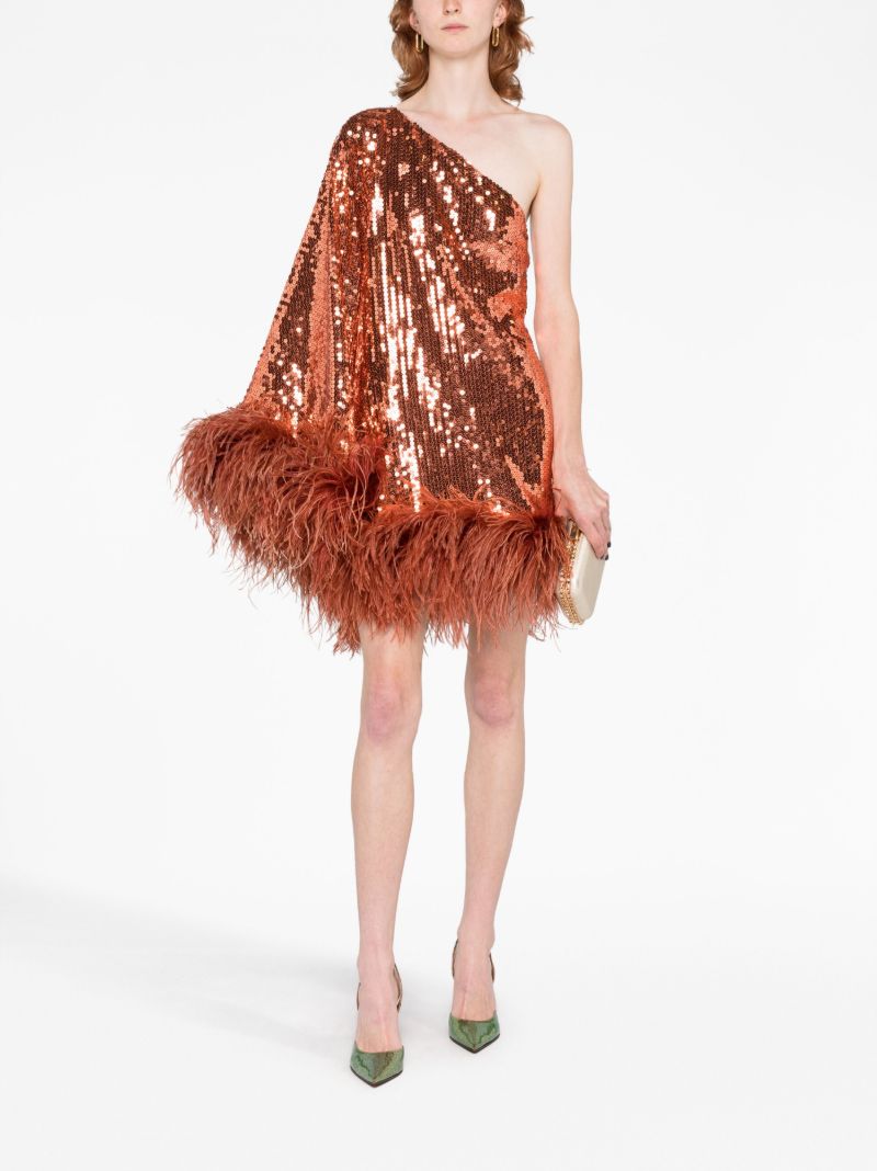 Orange Piccolo Disco Ubud Sequin-embellished Mini Dress