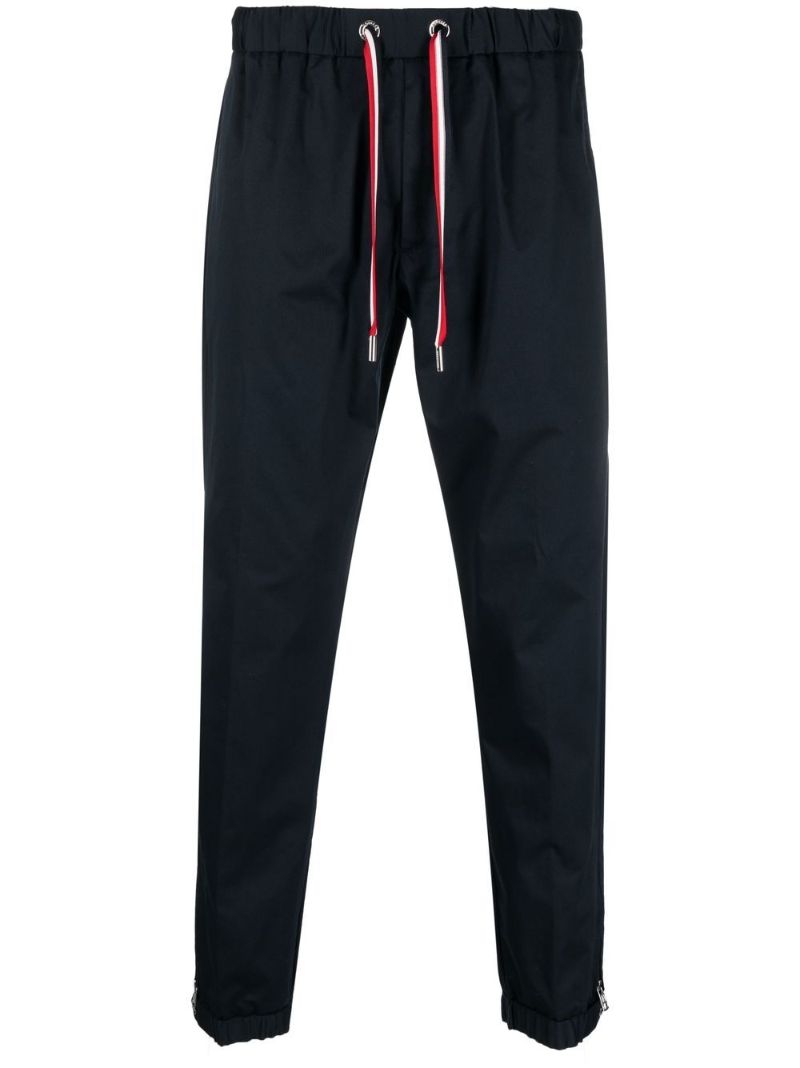 Blue Tapered Cotton Track Pants