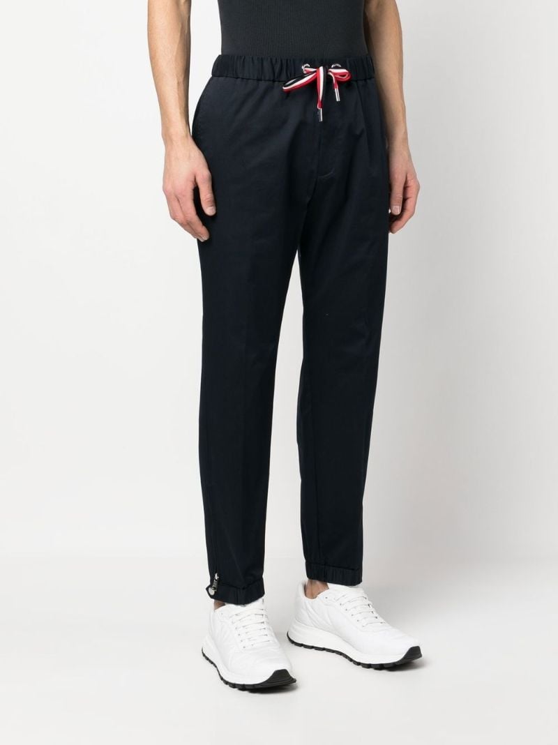 Blue Tapered Cotton Track Pants