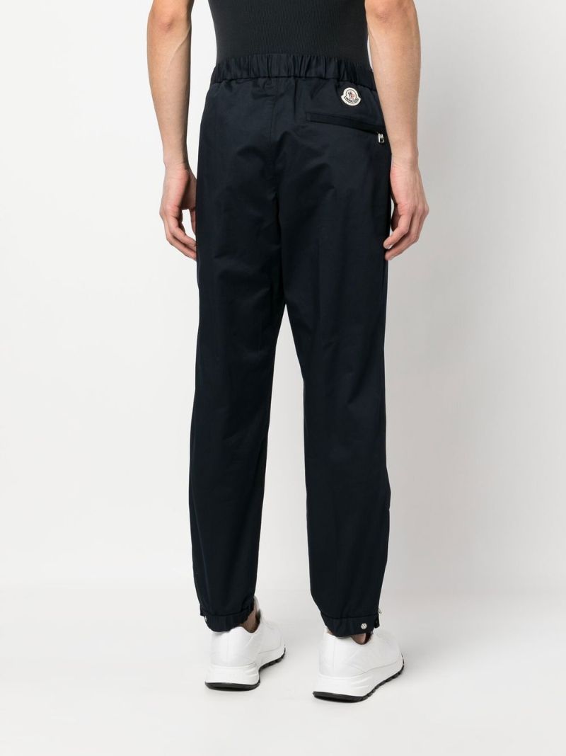 Blue Tapered Cotton Track Pants