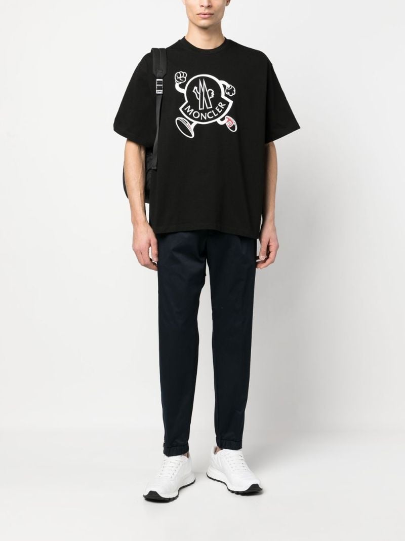 Blue Tapered Cotton Track Pants