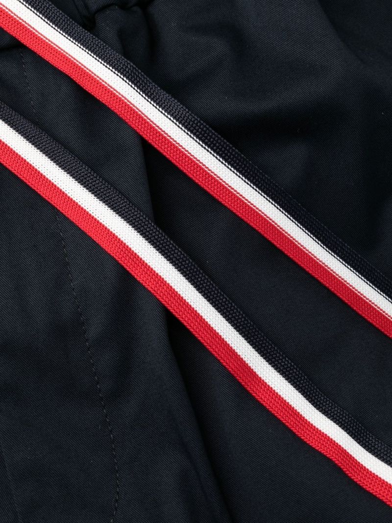 Blue Tapered Cotton Track Pants