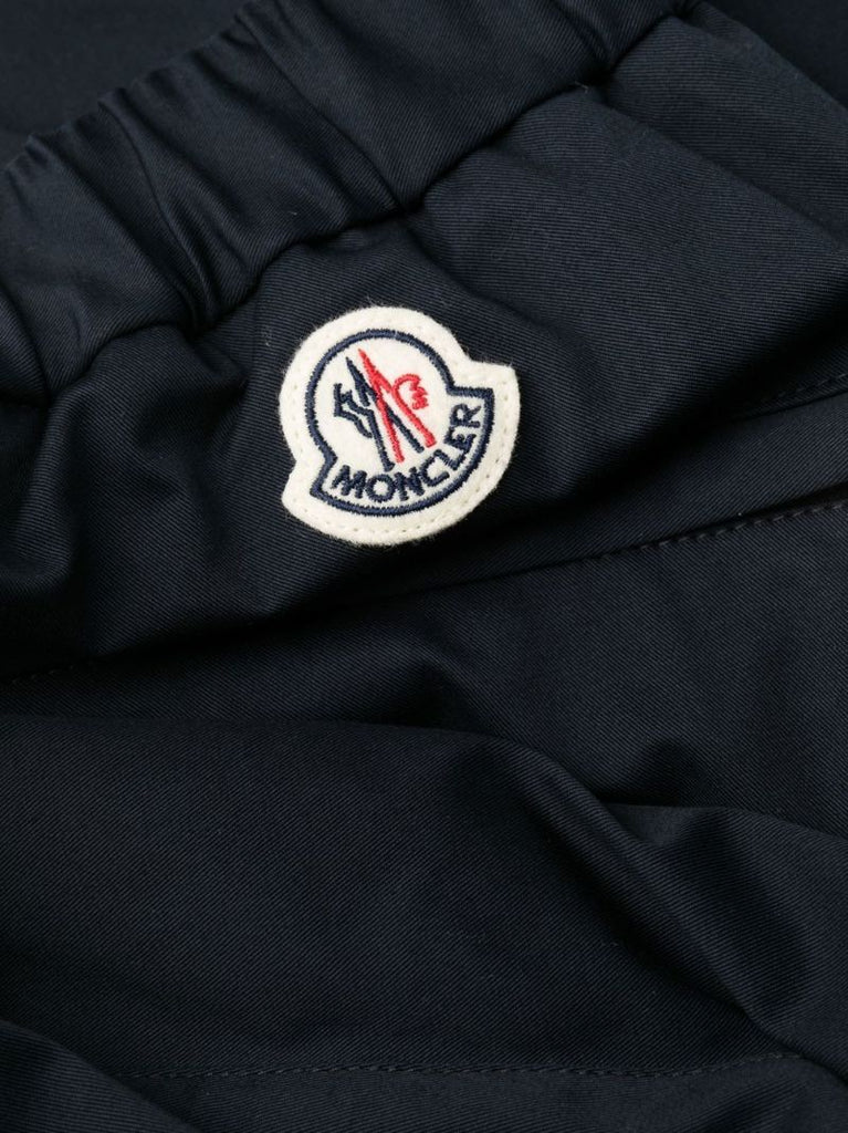 Blue Tapered Cotton Track Pants