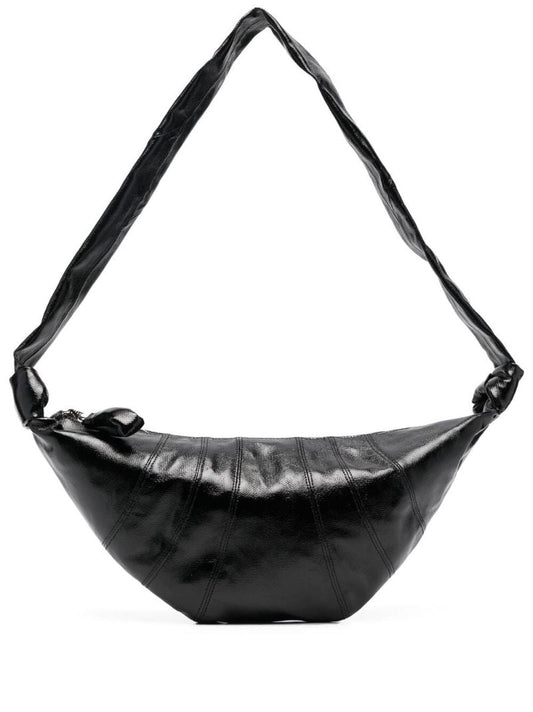 Black Medium Croissant Shoulder Bag