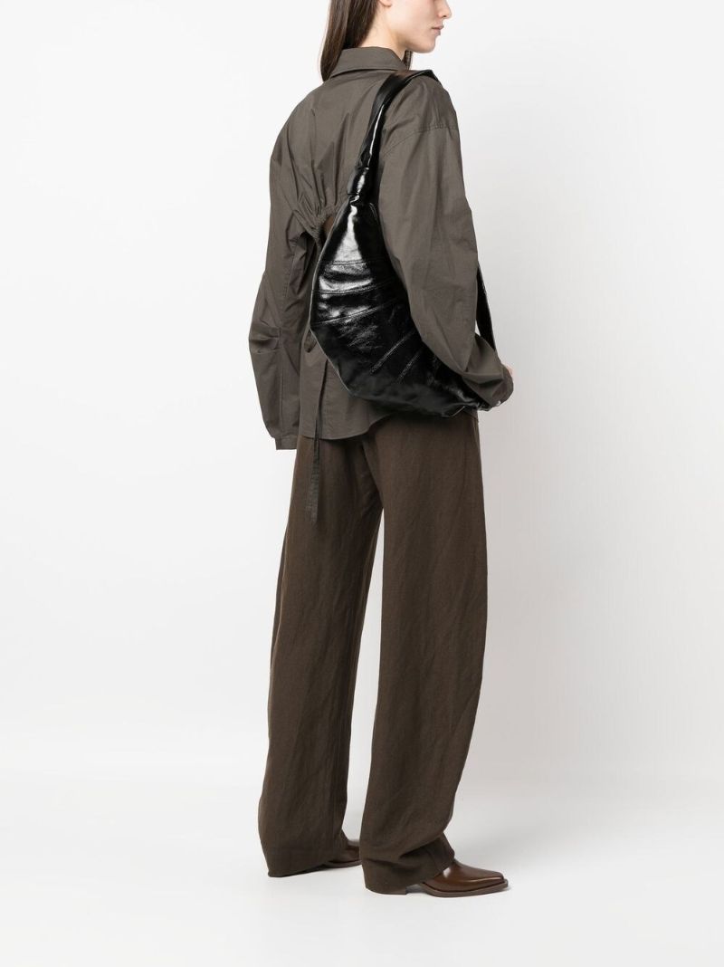 Black Medium Croissant Shoulder Bag