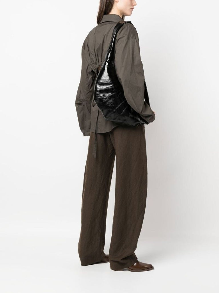 Black Medium Croissant Shoulder Bag