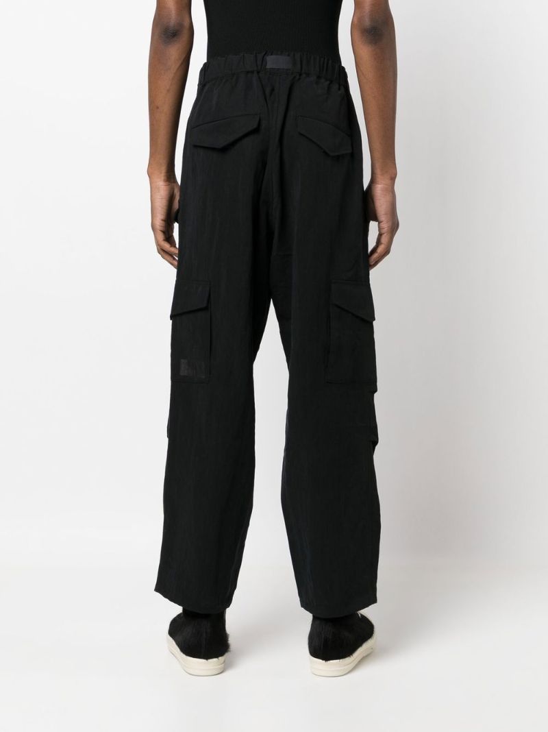 Black Utility Straight Cargo Trousers